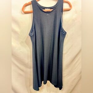 Club Monaco ribbed midi dress textured knit shark bite hem size medium/large NWT